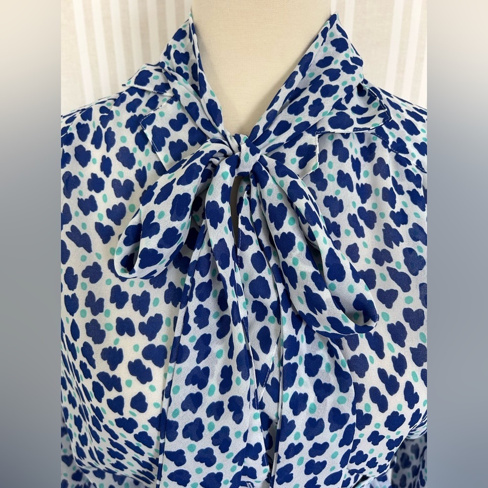 Vintage Givenchy Sport 3 Piece Skirt Set Blue Floral Print Women’s Size 8 - Picture 4 of 11